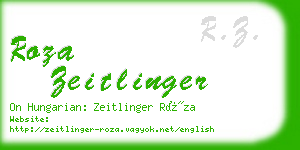 roza zeitlinger business card